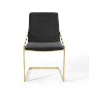 Performance velvet dining armchair in gold black by Modway additional picture 7