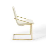 Performance velvet dining armchair in gold ivory by Modway additional picture 6