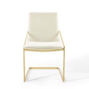 Performance velvet dining armchair in gold ivory by Modway additional picture 7