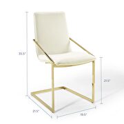 Performance velvet dining armchair in gold ivory by Modway additional picture 9