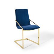 Performance velvet dining armchair in gold navy by Modway additional picture 8