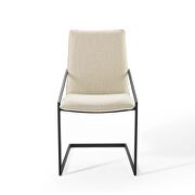 Upholstered fabric dining armchair in black beige by Modway additional picture 7