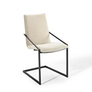Upholstered fabric dining armchair in black beige by Modway additional picture 8