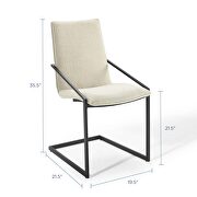 Upholstered fabric dining armchair in black beige by Modway additional picture 9