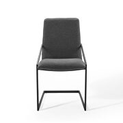 Upholstered fabric dining armchair in black charcoal by Modway additional picture 7