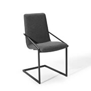 Upholstered fabric dining armchair in black charcoal by Modway additional picture 8
