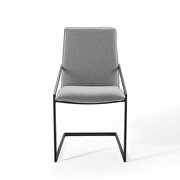 Upholstered fabric dining armchair in black light gray by Modway additional picture 7