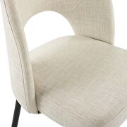 Upholstered fabric dining side chair in black beige by Modway additional picture 4