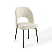 Upholstered fabric dining side chair in black beige by Modway additional picture 8