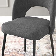 Upholstered fabric dining side chair in black charcoal by Modway additional picture 2