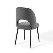Upholstered fabric dining side chair in black charcoal by Modway additional picture 5