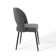 Upholstered fabric dining side chair in black charcoal by Modway additional picture 6