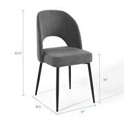 Upholstered fabric dining side chair in black charcoal by Modway additional picture 9