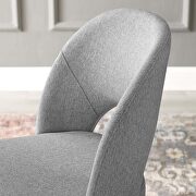 Upholstered fabric dining side chair in black light gray additional photo 2 of 8