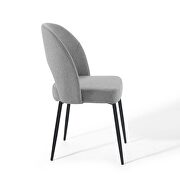 Upholstered fabric dining side chair in black light gray by Modway additional picture 6