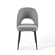 Upholstered fabric dining side chair in black light gray by Modway additional picture 7