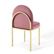 Channel tufted performance velvet dining side chair in gold dusty rose by Modway additional picture 6
