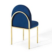 Channel tufted performance velvet dining side chair in gold navy by Modway additional picture 6
