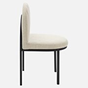 Channel tufted upholstered fabric dining side chair in black beige by Modway additional picture 8