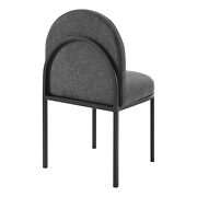Channel tufted upholstered fabric dining side chair in black charcoal by Modway additional picture 7