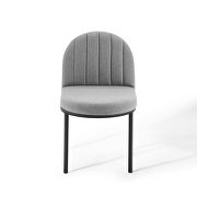Channel tufted upholstered fabric dining side chair in black light gray by Modway additional picture 6