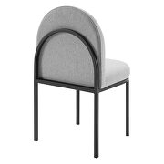 Channel tufted upholstered fabric dining side chair in black light gray by Modway additional picture 7