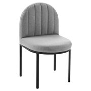 Channel tufted upholstered fabric dining side chair in black light gray by Modway additional picture 9