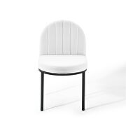 Channel tufted upholstered fabric dining side chair in black white by Modway additional picture 5
