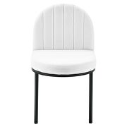 Channel tufted upholstered fabric dining side chair in black white by Modway additional picture 6