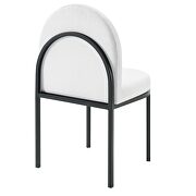 Channel tufted upholstered fabric dining side chair in black white by Modway additional picture 7
