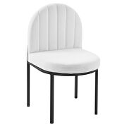 Channel tufted upholstered fabric dining side chair in black white by Modway additional picture 9