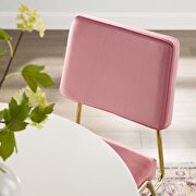 Performance velvet dining side chair in gold dusty rose by Modway additional picture 7