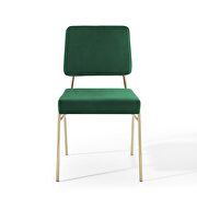 Performance velvet dining side chair in gold green by Modway additional picture 3