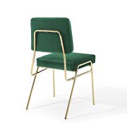 Performance velvet dining side chair in gold green additional photo 5 of 8
