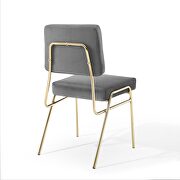 Performance velvet dining side chair in gold gray by Modway additional picture 6