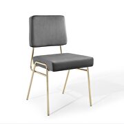 Performance velvet dining side chair in gold gray by Modway additional picture 7