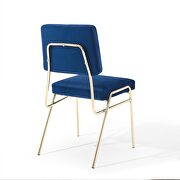 Performance velvet dining side chair in gold navy by Modway additional picture 4