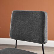 Upholstered fabric dining side chair in black charcoal by Modway additional picture 7
