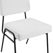 Upholstered fabric dining side chair in black white by Modway additional picture 2