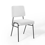Upholstered fabric dining side chair in black white by Modway additional picture 6