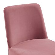 Sled base performance velvet dining side chair in gold dusty rose additional photo 2 of 8