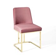 Sled base performance velvet dining side chair in gold dusty rose by Modway additional picture 6