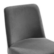 Sled base performance velvet dining side chair in gold gray additional photo 2 of 8