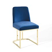 Sled base performance velvet dining side chair in gold navy by Modway additional picture 6