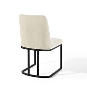 Sled base upholstered fabric dining side chair in black beige by Modway additional picture 6