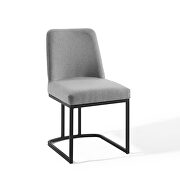Sled base upholstered fabric dining side chair in black light gray by Modway additional picture 6
