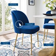 Dining room side chair in navy by Modway additional picture 2
