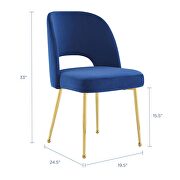 Dining room side chair in navy by Modway additional picture 10