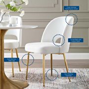 Dining room side chair in white by Modway additional picture 2