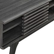 Media console TV stand in charcoal finish by Modway additional picture 4